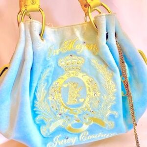 Vintage Y2K, original baby blue and yellow Scotty dog bag